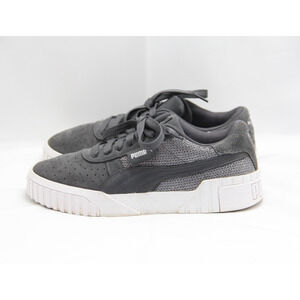 Puma Cali Sequin Shoes Womens Size 8.5 Gray Suede Casuial Sneakers 36994401